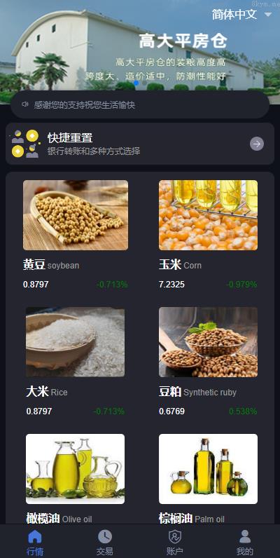 新版微交易 二开版微交易系统 重构版海外微盘系统 粮食微盘系统 K线正常 二开微盘